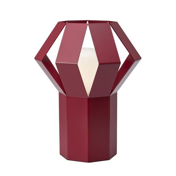 Sarkana metāla galda lampa ar metāla abažūru (augstums 27 cm) Octa – Markslöjd