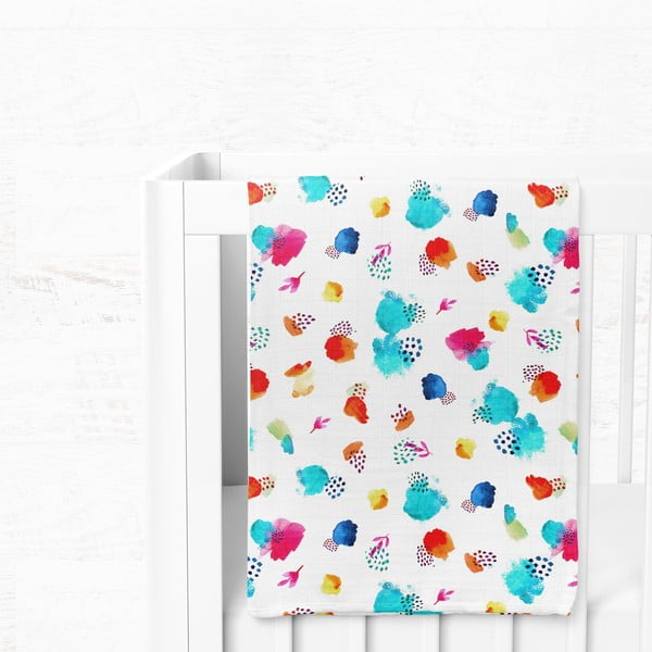 Balta muslīna bērnu sega 75x100 cm Summer – Mijolnir-image-3