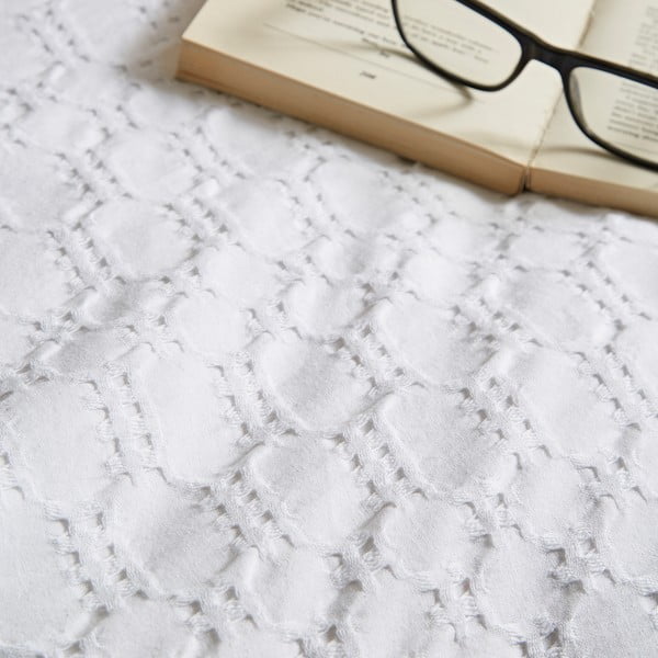 Balta vienvietīga kokvilnas gultas veļa 135x200 cm Waffle – Bianca-image-4