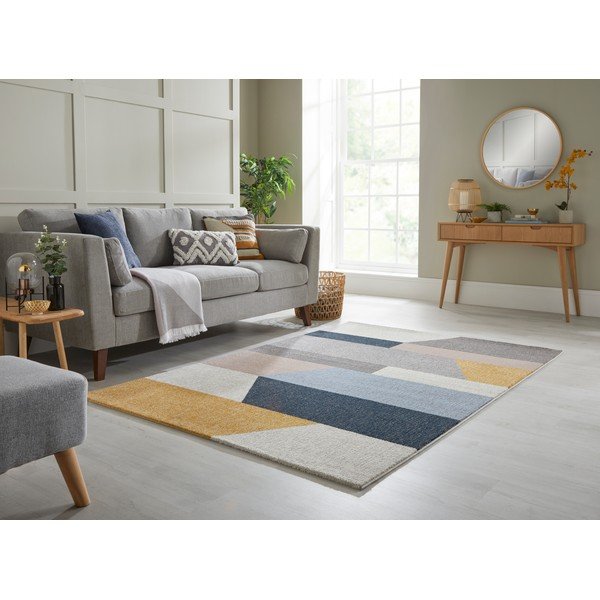 Pelēks un dzeltens paklājs Flair Rugs Barrio, 120 x 170 cm-image-1
