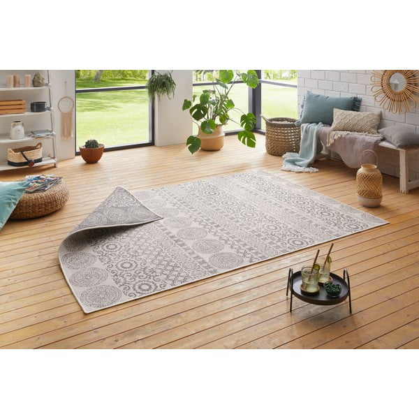 Brūni balts āra paklājs Ragami Circle, 80 x 150-image-3