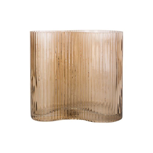 Gaiši brūna stikla vāze PT LIVING Wave, augstums 18 cm-image-4