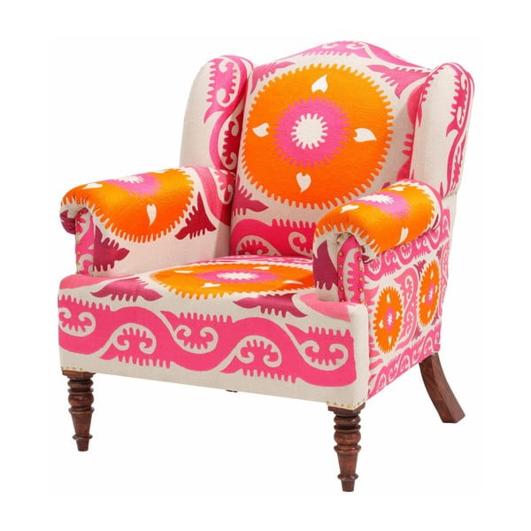 Krēsls ar apelsīnu rakstu un mango koka kājām Støraa Johnson