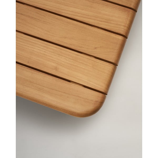 Tīkkoka masīvkoka dārza kafijas galdiņš 70x140 cm Turqueta – Kave Home-image-4
