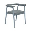 Pelēki polsterēti ēdamistabas krēsli ar roku balstiem (2 gab.) Ecto – Hübsch