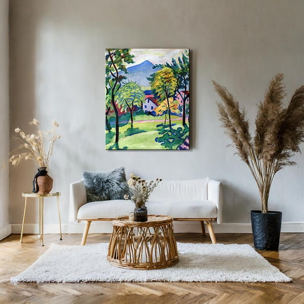 Gleznas reprodukcija August Macke – Tegernsee Landscape, 50 x 60 cm-image-1