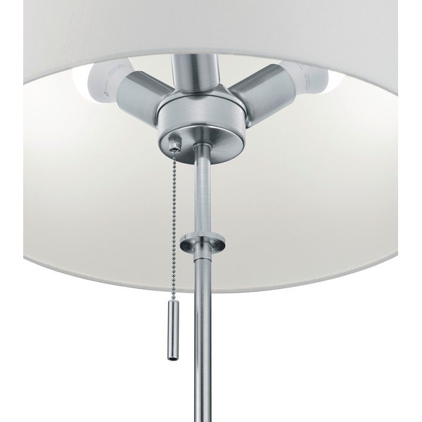 Sudraba krāsas stāvlampa ar auduma abažūru (augstums 180 cm) Lyon – Trio-image-4