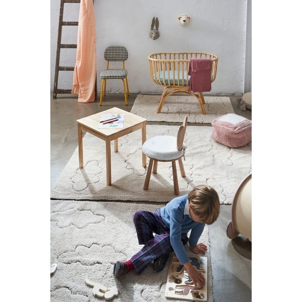 Krēmkrāsas mazgājams/ar rokām darināts kokvilnas bērnu paklājs 120x160 cm Clouds – Lorena Canals-image-4