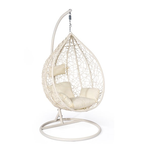 Krēmbalts piekarams atzveltnes krēsls no mākslīgās rotangpalmas Bonami Selection Noela-image-1