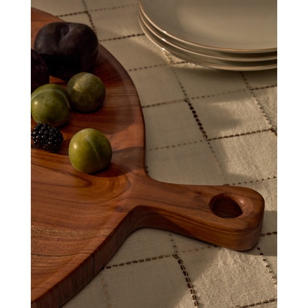 Koka griešanas dēlis pasniegšanai ø 50 cm Eitene – Kave Home-image-2