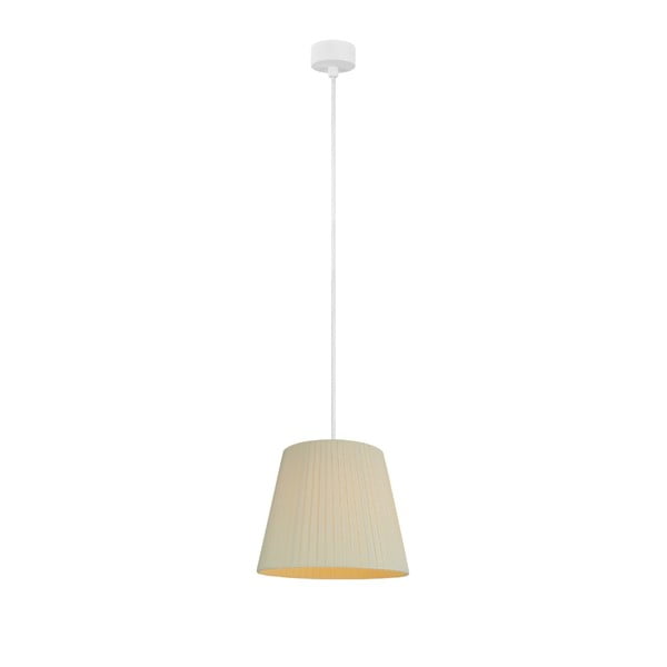 Krēmkrāsas griestu lampa ar baltu kabeli Sotto Luce Kami, ∅ 24 cm