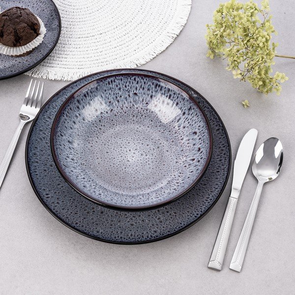 Sudraba krāsas nerūsējošā tērauda galda piederumi (24 gab.) Bright – Orion-image-4