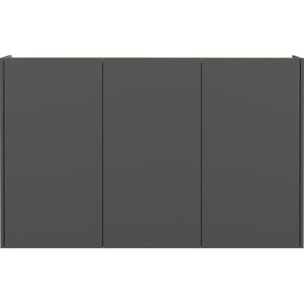 Antracīta pelēks piekarināms skapītis ar ozolkoka imitāciju 138x87x25 cm Libbiano – Germania-image-2