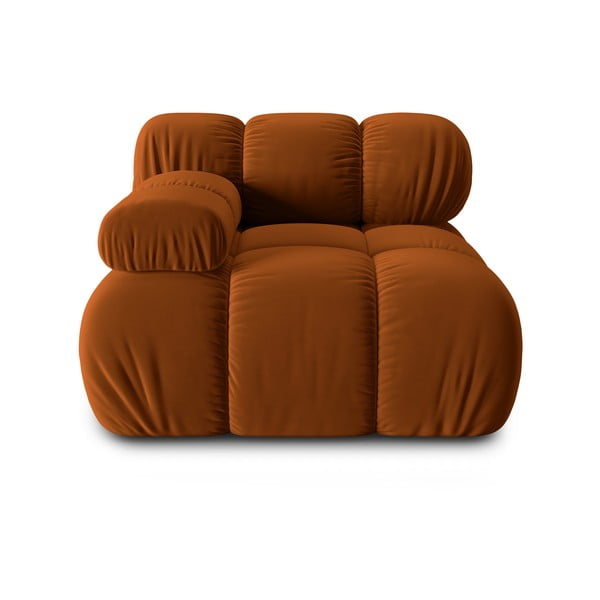 Oranžs samta modulārais dīvāns (ar kreiso stūri) Bellis – Micadoni Home