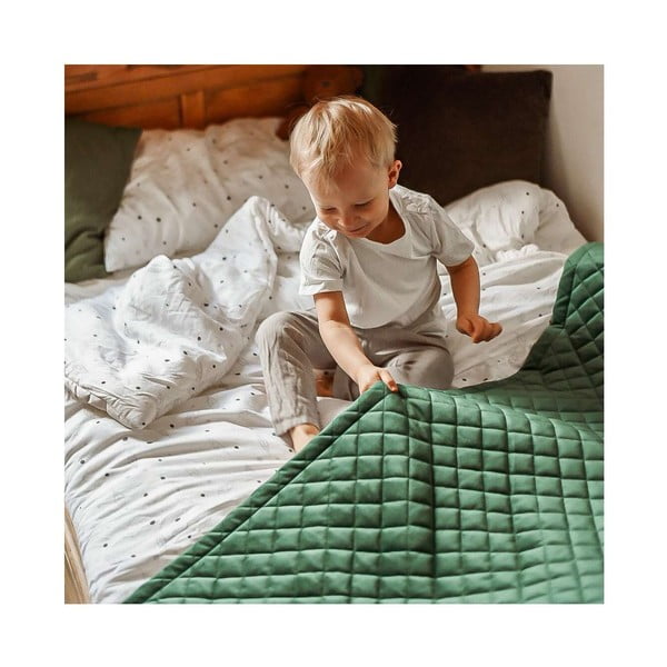 Stepēts bērnu gultas pārklājs 160x100 cm Posh Velvet – Yellow Tipi-image-4