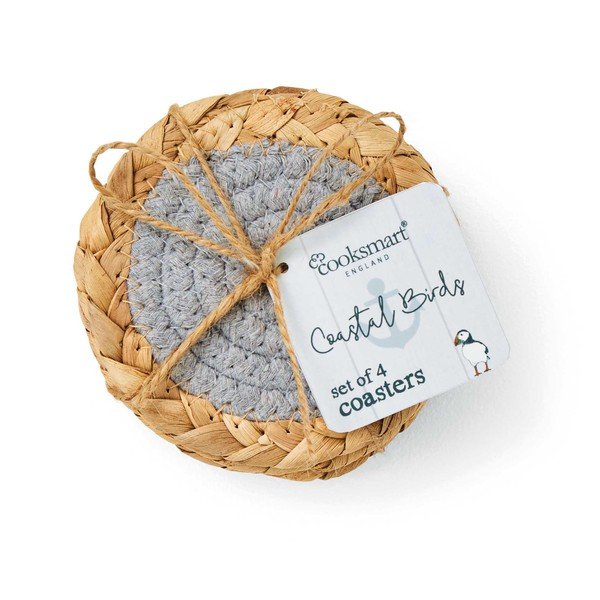 Pelēki/dabīga toņa paliktņi (4 gab.) no jūraszāles Costal Birds – Cooksmart ®