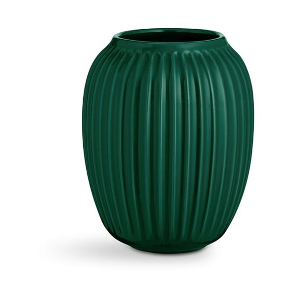 Zaļa keramikas vāze Kähler Design Hammershoi, augstums 20 cm