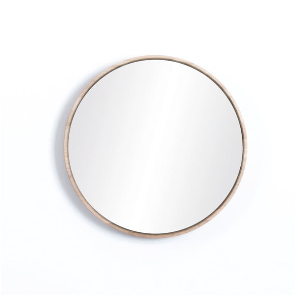 Sienas spogulis ar ozola masīvkoka rāmi Gazzda Look, ⌀ 27 cm-image-1