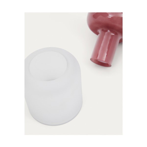 Rozā stikla vāze (augstums 19 cm) Kelse – Kave Home-image-3