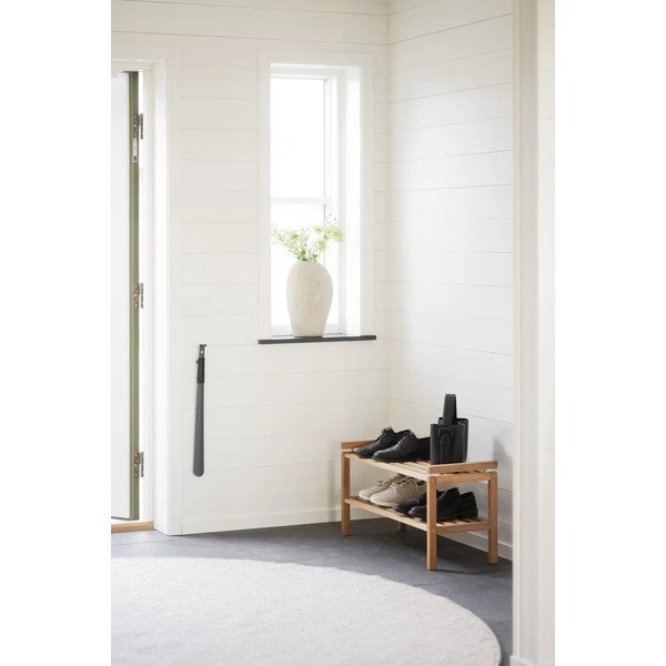 Dabīga toņa ozola masīvkoka apavu plaukts Confetti – Rowico-image-1