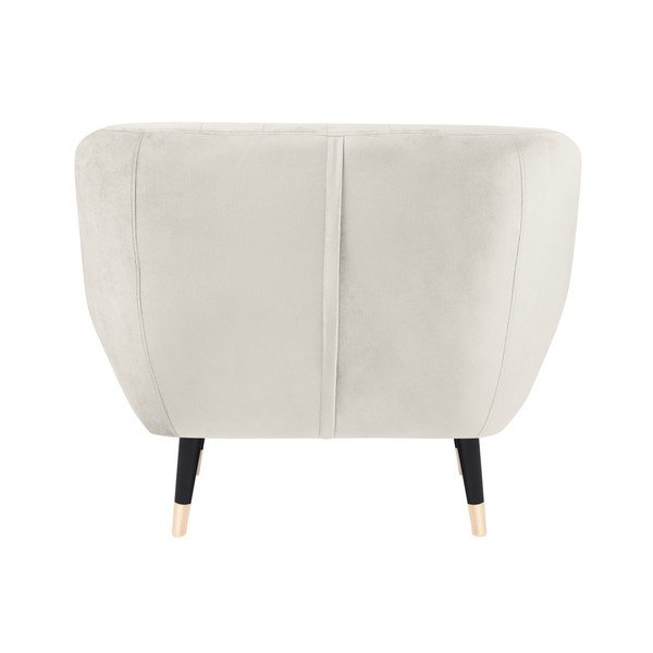 Krēmkrāsas atpūtas krēsls ar melnām kājām Mazzini Sofas Benito-image-3