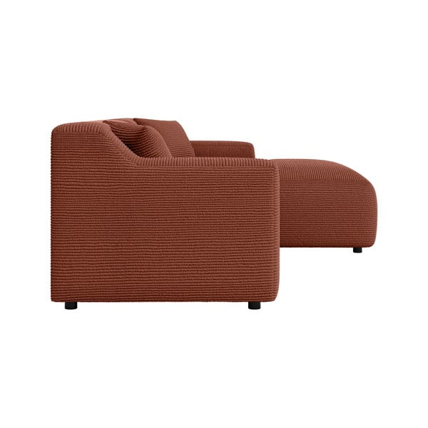 Ķieģeļu sarkans velveta stūra dīvāns (ar labo stūri/ar zvilni) Martin – Ropez-image-3