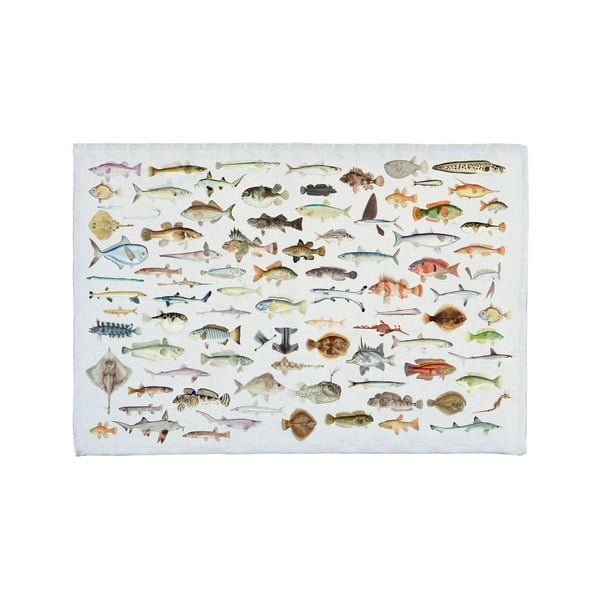 Vannas istabas paklājiņš ar kokvilnas maisījumu Really Nice Things Fish in the Ocean, 40 x 60 cm