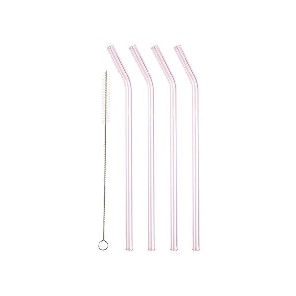 Stikla salmiņi ar tīrīšanas birstīti (4 gab.) – Lyngby Glas