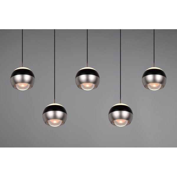 Melna/sudraba krāsas LED piekaramā lampa Orbit – Trio Select-image-2