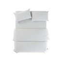 Balta vienguļamā lina gultas veļa 135x200 cm Blanco – Native Natural