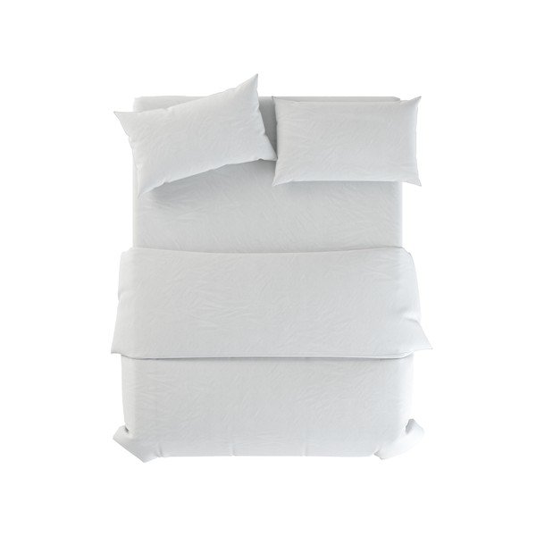 Balta divguļamā lina gultas veļa 200x200 cm Blanco – Native Natural