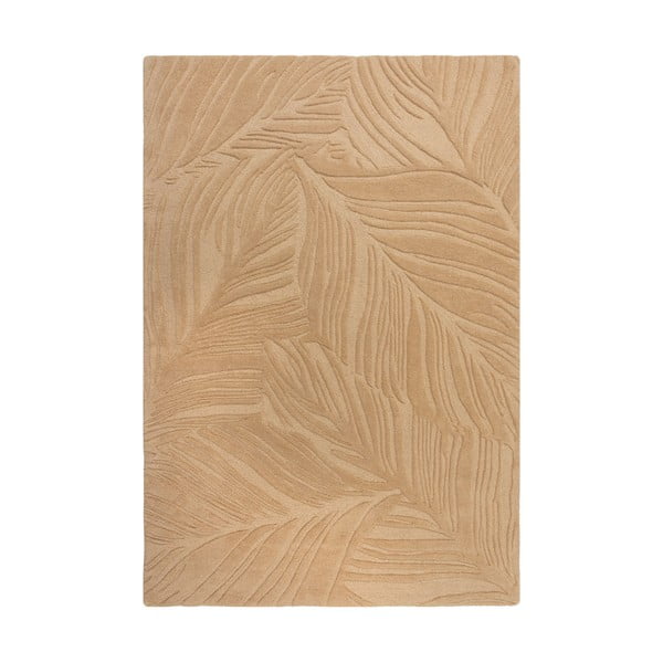 Gaiši brūns vilnas paklājs Flair Rugs Lino Leaf, 120 x 170 cm