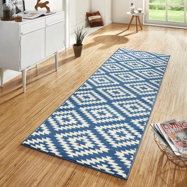 Zils celiņa paklājs 80x350 cm Nordic – Hanse Home-image-1