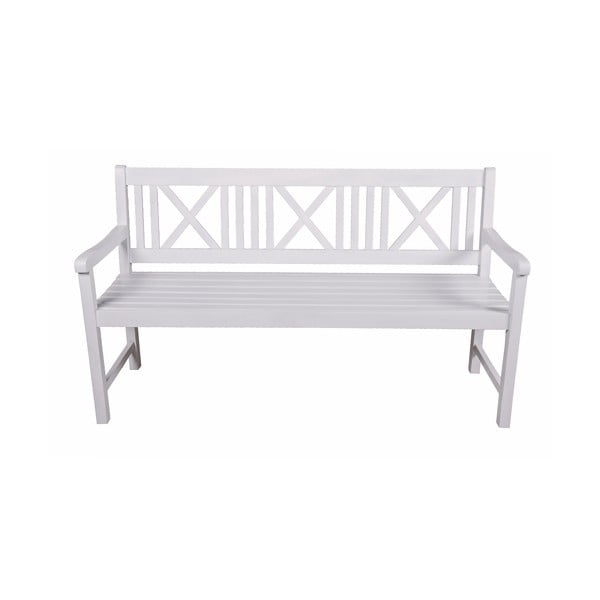 Balts masīvkoka dārza sols Malmö – Garden Pleasure-image-1