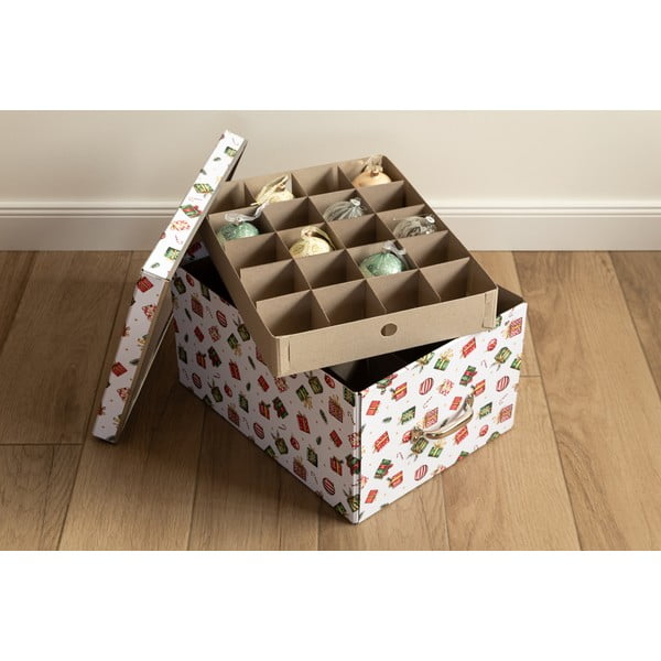 Kartona uzglabāšanas kaste ar vāku 37x50x15 cm Engla Christmas Storage – Bigso-image-1