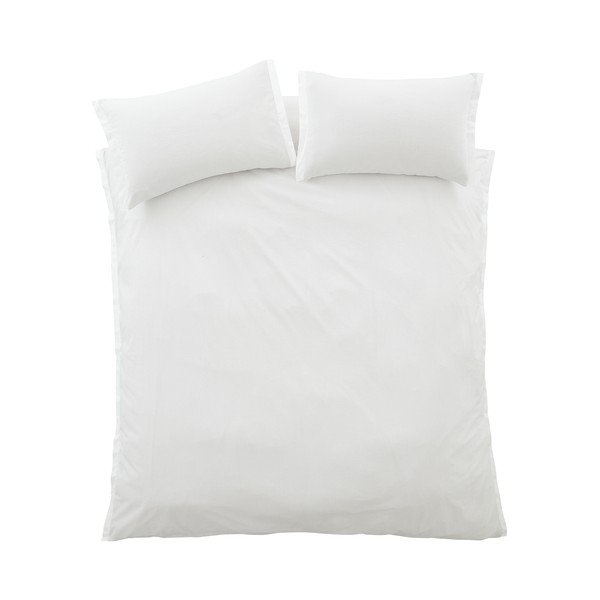 Gaiši pelēka divguļamā trīsdaļīga gultas veļa no kokvilnas perkala 200x200 cm Seersucker Woven Stripe – Bianca