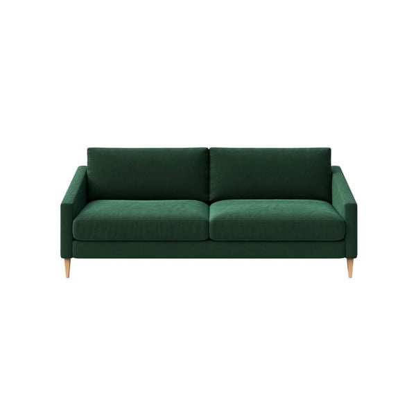 Tumši zaļš samta dīvāns 200 cm Karoto – Ame Yens