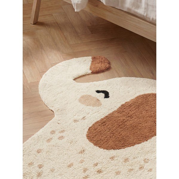 Brūns/krēmkrāsas mazgājams/ar rokām darināts kokvilnas bērnu paklājs 95x120 cm Snuggle Emmi – Hanse Home-image-2