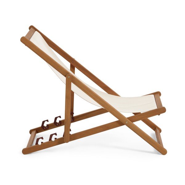 Krēmkrāsas saliekams pludmales atpūtas krēsls no akācijas koka Kave Home Adredna-image-2