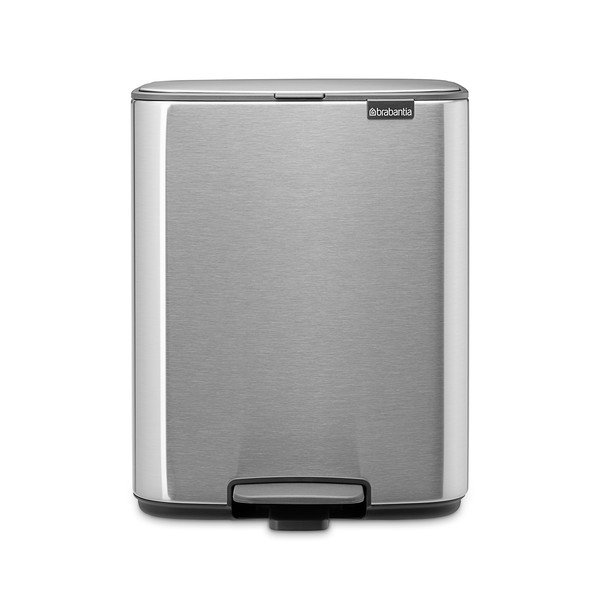 Matētas sudraba krāsas tērauda atkritumu tvertne ar pedāli 12 l Bo – Brabantia-image-4