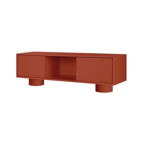 Terakotas oranžs TV galdiņš 160x48x42 cm Taro – noo.ma