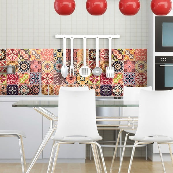 30 dekoratīvo sienas uzlīmju komplekts Ambiance La Valette, 15 x 15 cm-image-1