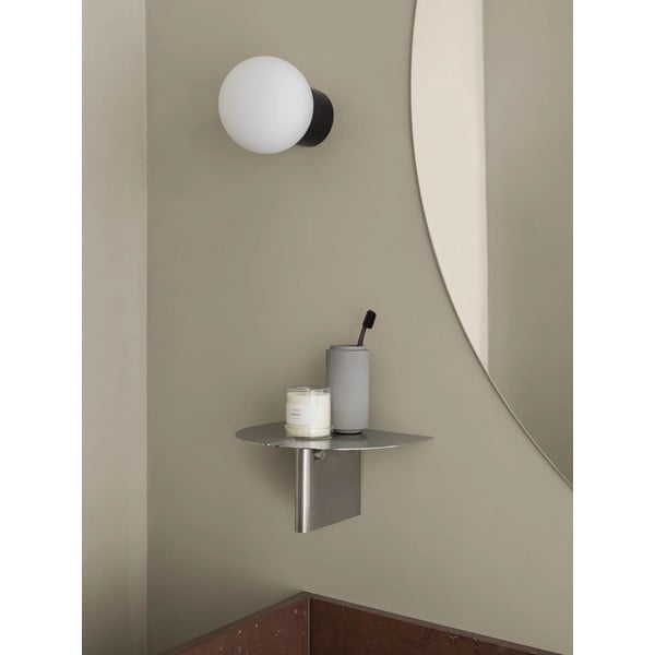 Matētas sudraba krāsas sienas plaukts no nerūsējošā tērauda 30 cm Oru – Blomus-image-1