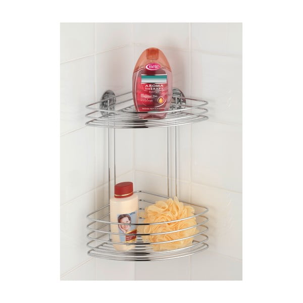 Pašturošs divlīmeņu stūra plaukts Wenko Static-Loc, 20 x 26,5 cm-image-2