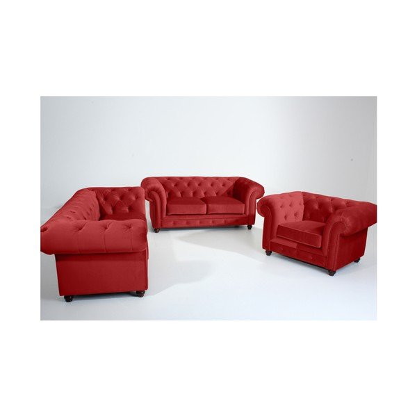 Ķieģeļu sarkans Max Winzer Orleans Velvet dīvāns, 216 cm-image-3