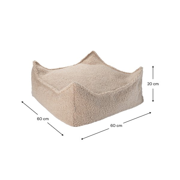 Gaiši brūns bērnu sēžammaiss no buklē auduma Square – Wigiwama-image-4