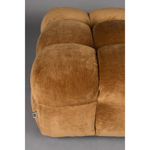 Brūns samta modulārais kāju soliņš Hackman – Dutchbone-image-3