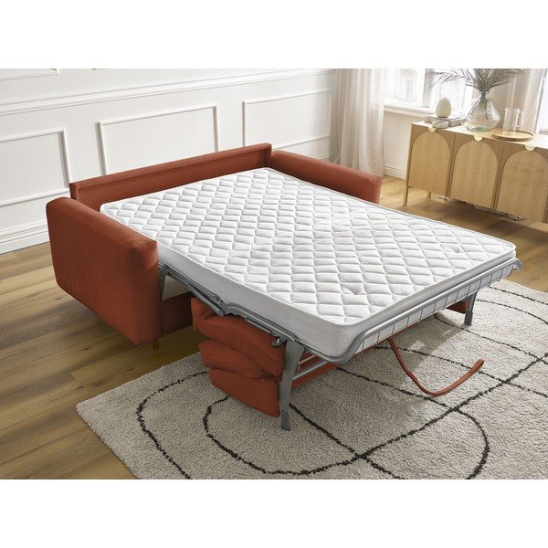 Oranžs salokāms dīvāns 220 cm Cocoone – Bobochic Paris-image-1