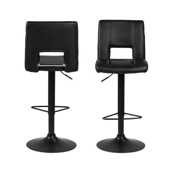 Melns bāra krēsls ar regulējamu augstumu Actona Sylvia-image-3