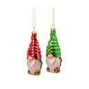 Stikla ar rokām izgatavoti Ziemassvētku eglītes rotājumi (2 gab.) ø 4 cm Gonk – Sass & Belle